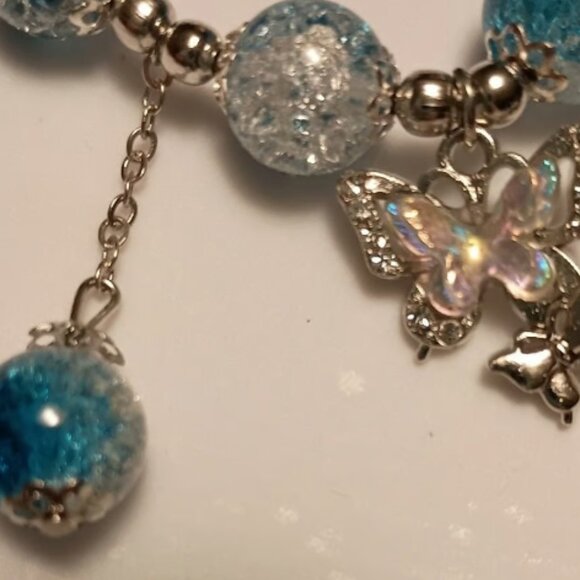 Blue Butterfly Bracelet - Picture 2 of 4